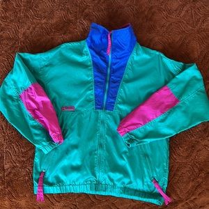 vintage columbia windbreaker jacket